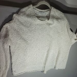 O'Neille - Women’s Cream Textured Knit Sweater - Lightweight Cozy Pullover